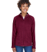 Team 365 TT90W Ladies' Campus Microfleece Jacket in Sport maroon front view