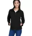 Core 365 TT80W Ladies' Leader Soft Shell Jacket BLACK front view