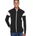 Core 365 TT34 Men's Elite Performance Full-zip BLACK/ WHITE front view