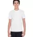 Core 365 TT11Y Youth Zone Performance T-Shirt WHITE front view