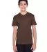 Core 365 TT11Y Youth Zone Performance T-Shirt SPORT DARK BROWN front view