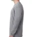 Next Level 3601 Men's Long Sleeve Crew in Heather gray side view