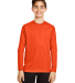 Team 365 TT11YL Youth Zone Performance Long-Sleeve in Sport orange front view