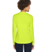 Team 365 TT11WL Ladies' Zone Performance Long-Slee in Safety yellow back view