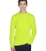 Core 365 TT11L Men's Zone Performance Long-Sleeve  SAFETY YELLOW front view