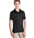 Team 365 TT51Y Youth Zone Performance Polo in Black front view