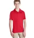 Core 365 TT51Y Youth Zone Performance Polo SPORT RED front view