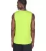 Core 365 TT11M Men's Zone Performance Muscle T-Shi SAFETY YELLOW back view