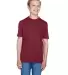 Core 365 TT11HY Youth Sonic Heather Performance T- SP MAROON HTHR front view