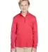 Core 365 TT31HY Youth Zone Sonic Heather Performan SP RED HEATHER front view
