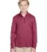 Core 365 TT31HY Youth Zone Sonic Heather Performan SP MAROON HTHR front view
