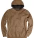 DRI DUCK 7035 Cotton Blend Pullover Hooded Sweatsh SADDLE front view