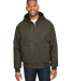 DRI DUCK 5034 Men's Laramie Canvas Hooded Jacket in Olive front view