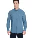 DRI DUCK 4441 Men's Crossroad Woven Shirt SLATE BLUE front view