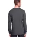 Fruit of the Loom IC47LSR Adult ICONIC™ Long Sle CHARCOAL GREY back view