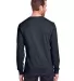 Fruit of the Loom IC47LSR Adult ICONIC™ Long Sle BLACK INK HEATHR back view