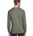 Fruit of the Loom IC47LSR Adult ICONIC™ Long Sle MILITARY GRN HTH back view