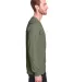 Fruit of the Loom IC47LSR Adult ICONIC™ Long Sle MILITARY GRN HTH side view