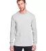 Fruit of the Loom IC47LSR Adult ICONIC™ Long Sle OATMEAL HEATHER front view