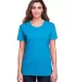 Fruit of the Loom IC47WR Ladies' ICONIC™ T-Shirt PACIFIC BLUE front view