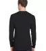 Hanes W120 Adult Workwear Long-Sleeve Pocket T-Shi in Black back view