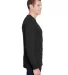 Hanes W120 Adult Workwear Long-Sleeve Pocket T-Shi in Black side view