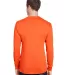 Hanes W120 Adult Workwear Long-Sleeve Pocket T-Shi in Safety orange back view