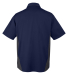 Harriton M586T Men's Tall Flash IL Colorblock Shor in Dk navy/ dk chrc back view