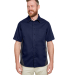 Harriton M586T Men's Tall Flash IL Colorblock Shor in Dk navy/ dk chrc front view