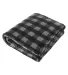 J America 8449 Adult Epic Sherpa Blanket BLK/ CHAR BUFLO front view