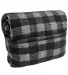 J America 8449 Adult Epic Sherpa Blanket BLK/ CHAR BUFLO side view