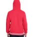 J America 8649 Adult Relay Hooded Sweatshirt RED back view