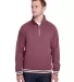 J America 8650 Adult Relay Quarter-Zip MAROON front view