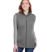 J America 8892 Ladies' Ladies Quilted Vest CHARCOAL HEATHER front view