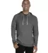 Jerzees 90M Adult Snow Heather Raglan Hooded Sweat CHARCL SNOW HTH front view