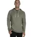 Jerzees 90M Adult Snow Heather Raglan Hooded Sweat MLTRY GRN SNW HT front view