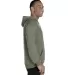 Jerzees 90M Adult Snow Heather Raglan Hooded Sweat MLTRY GRN SNW HT side view