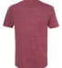 Jerzees 88M Adult Snow Heather T-Shirt MAROON SNOW HTH back view