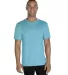 Jerzees 88M Adult Snow Heather T-Shirt CARBN BLU SNW HT front view