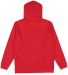 LA T 201Z Adult Pullover Fleece Hoodie in Red back view