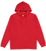 LA T 201Z Adult Pullover Fleece Hoodie in Red front view