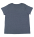 LA T 3817 Ladies' Curvy V-Neck Fine Jersey T-Shirt in Vintage denim back view