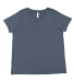 LA T 3817 Ladies' Curvy V-Neck Fine Jersey T-Shirt in Vintage denim front view