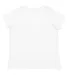 LA T 3817 Ladies' Curvy V-Neck Fine Jersey T-Shirt BLENDED WHITE back view