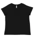 LA T 3817 Ladies' Curvy V-Neck Fine Jersey T-Shirt BLENDED BLACK front view