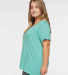 LA T 3816 Ladies' Curvy Fine Jersey T-Shirt in Saltwater side view