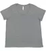 LA T 3816 Ladies' Curvy Fine Jersey T-Shirt GRANITE HEATHER front view