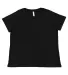 LA T 3816 Ladies' Curvy Fine Jersey T-Shirt BLENDED BLACK front view