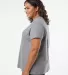 LA T 3816 Ladies' Curvy Fine Jersey T-Shirt GRANITE HEATHER side view