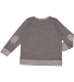 LA T 2279 Youth French Terry Long Sleeve Crewneck  in Smoke melange back view